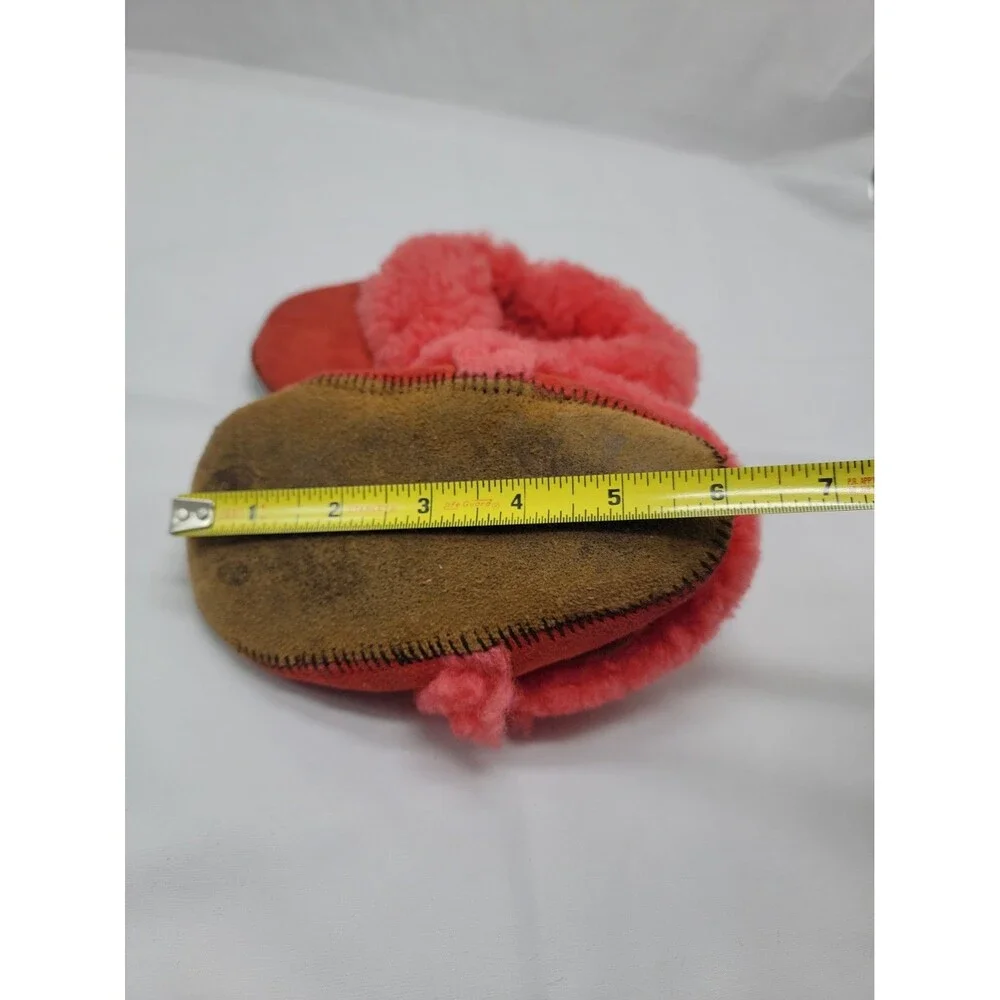 Red Suede Sherling Infant Booties